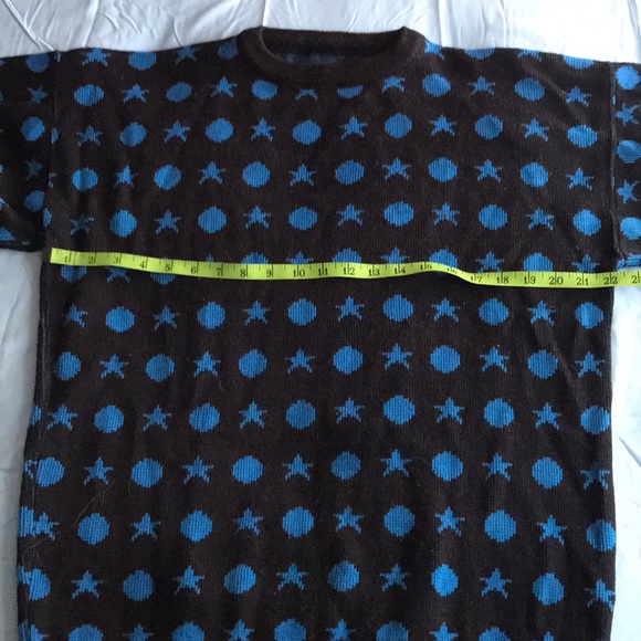 Blue Stars and Circles Knit Black Sweater - Picture 3 of 3
